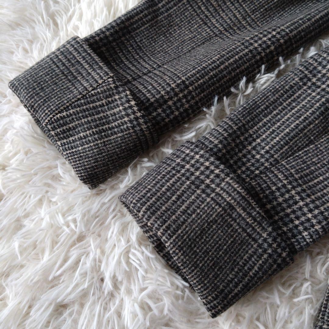 ブルックスブラザーズ ロロピアーナ ロングコート グレンチェック ウール グレー