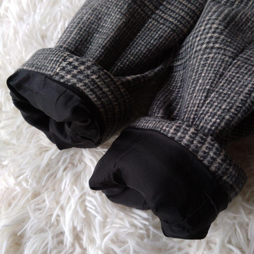 ブルックスブラザーズ ロロピアーナ ロングコート グレンチェック ウール グレー