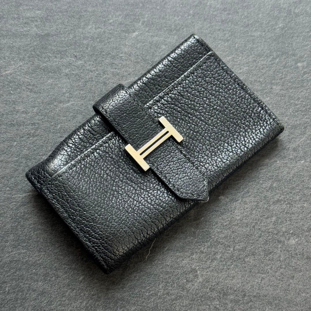 HERMES エルメス べアン キーケース ブラック シェーブル