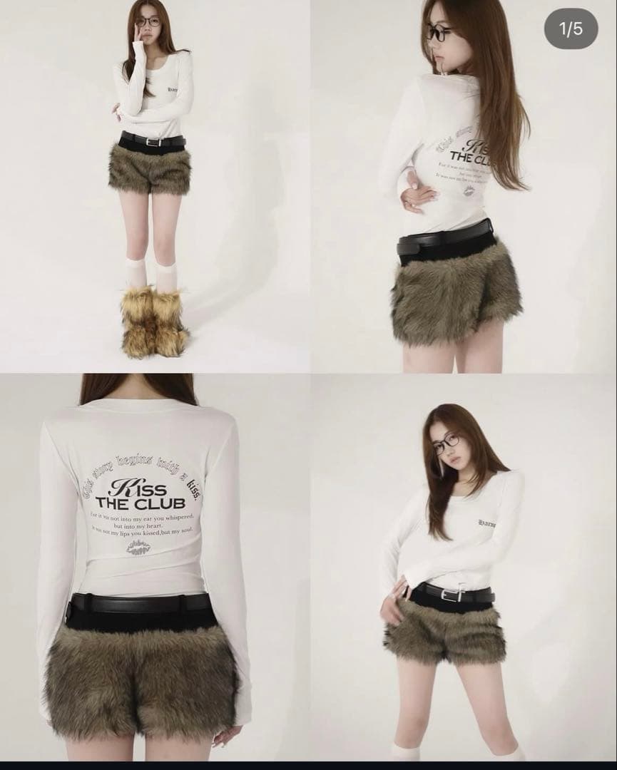 パンツ cozy fur shorts kiss the club