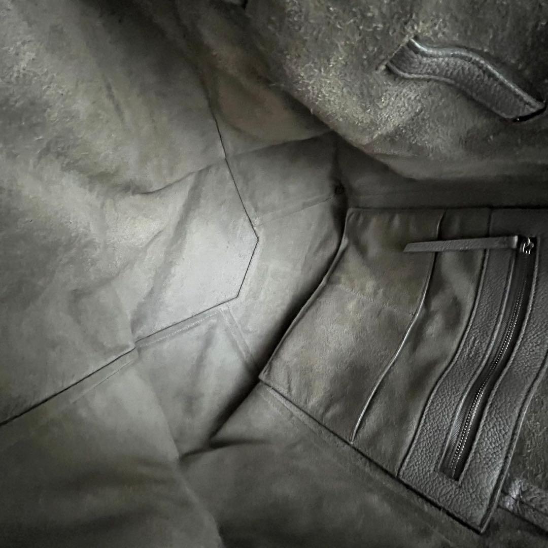 ✨極美品✨　CELINE バーティカルカバ　トートバッグ　レザー　グレー