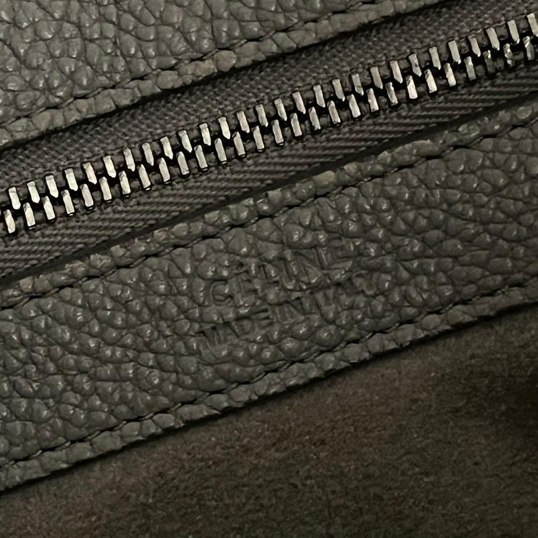 ✨極美品✨　CELINE バーティカルカバ　トートバッグ　レザー　グレー