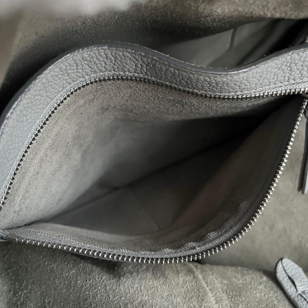 ✨極美品✨　CELINE バーティカルカバ　トートバッグ　レザー　グレー