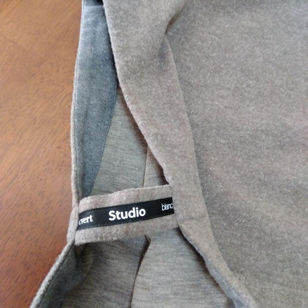 フード付きグレーカーキ ポンチョ