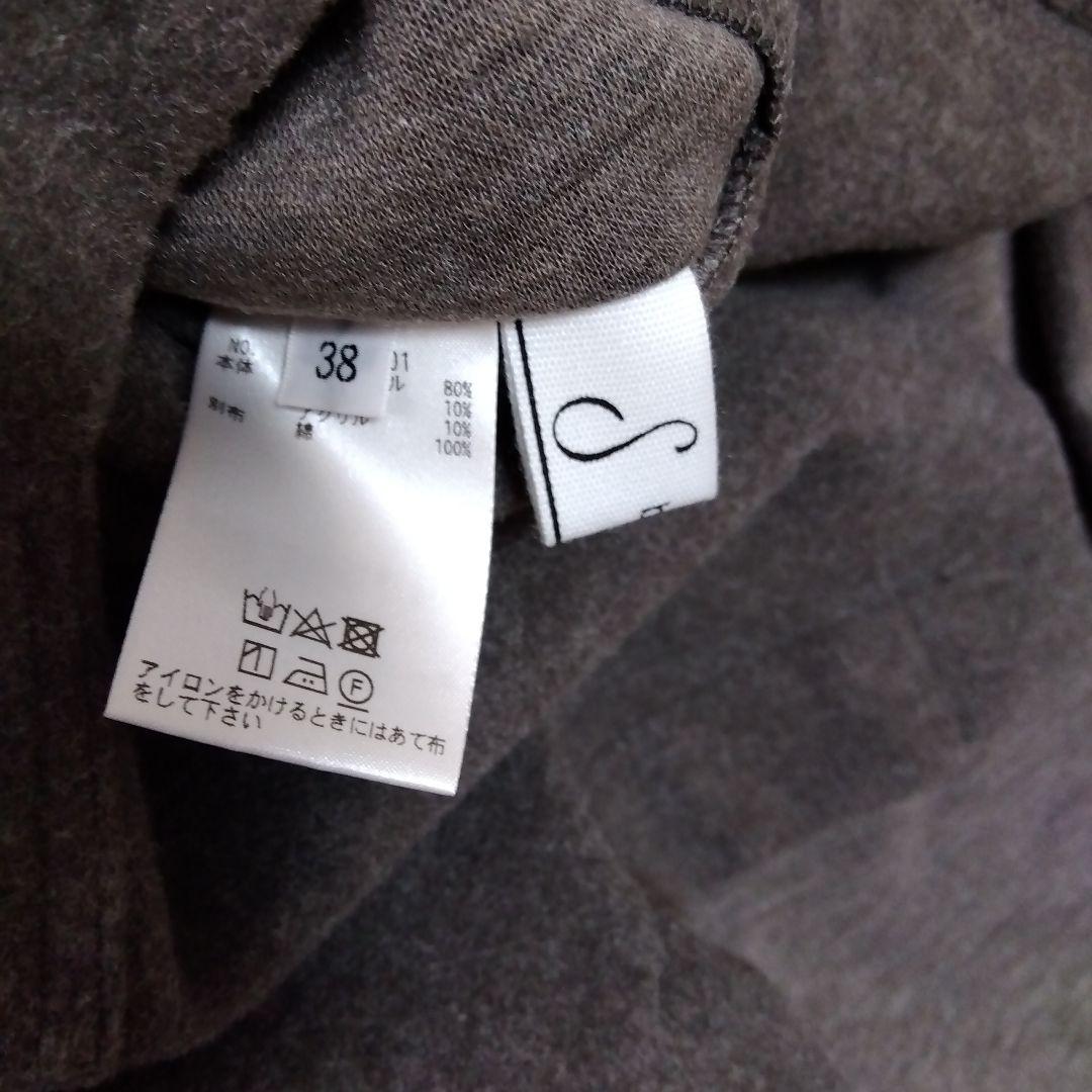 フード付きグレーカーキ ポンチョ