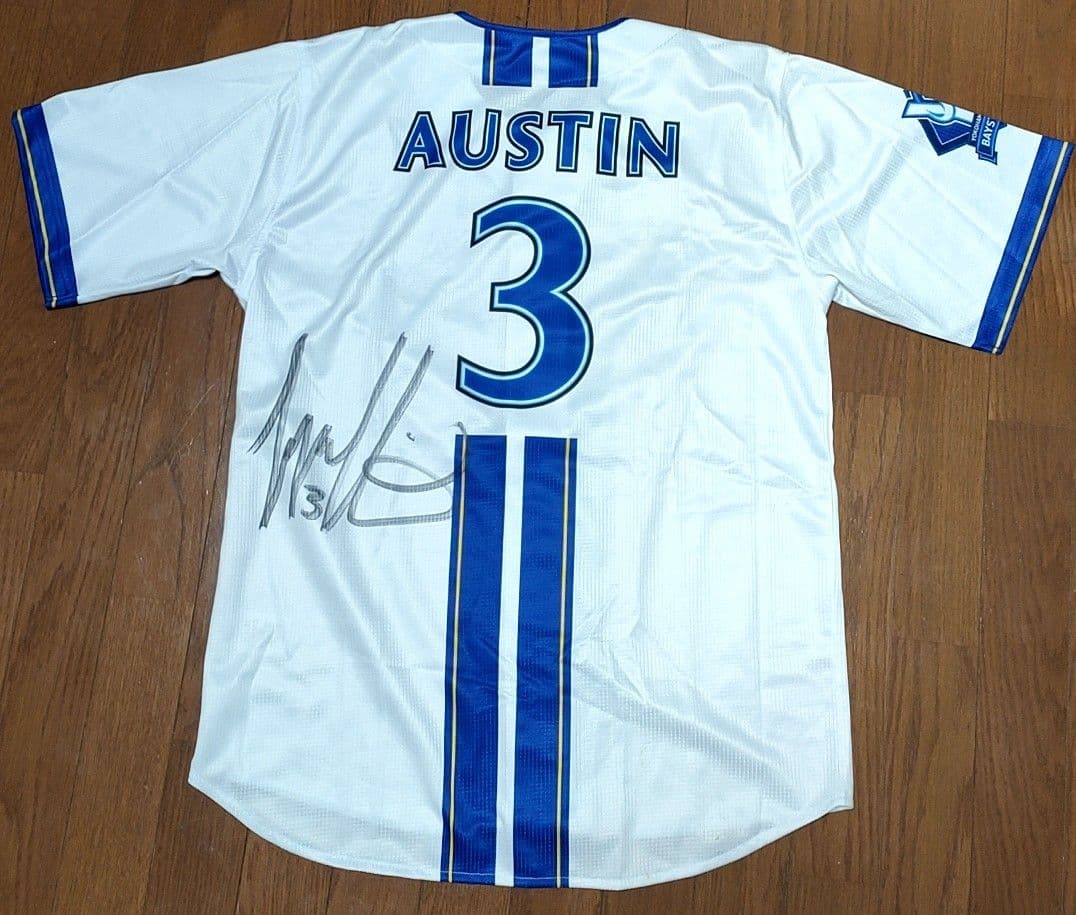 横浜ベイスターズ オースティン サイン入りユニフォーム