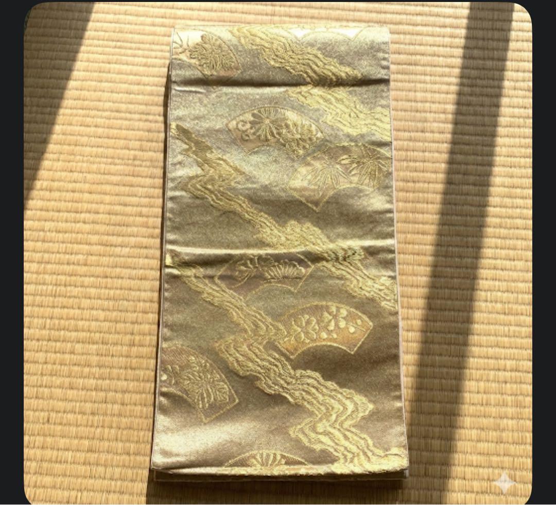 上品　正絹 黒留袖　5点フルセット 扇　袋帯　結婚式　比翼仕立て　五つ紋　末広