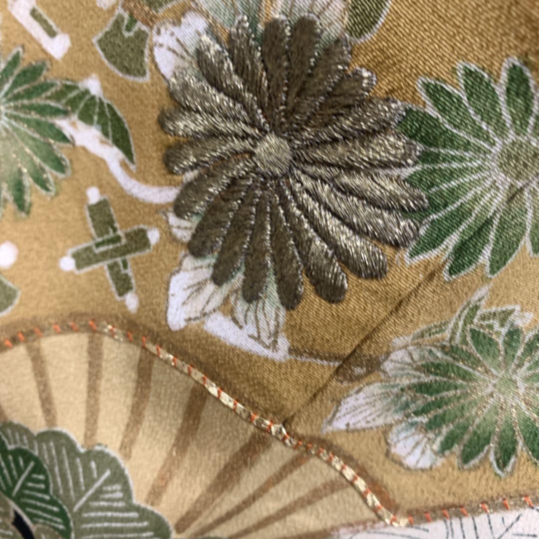 上品　正絹 黒留袖　5点フルセット 扇　袋帯　結婚式　比翼仕立て　五つ紋　末広