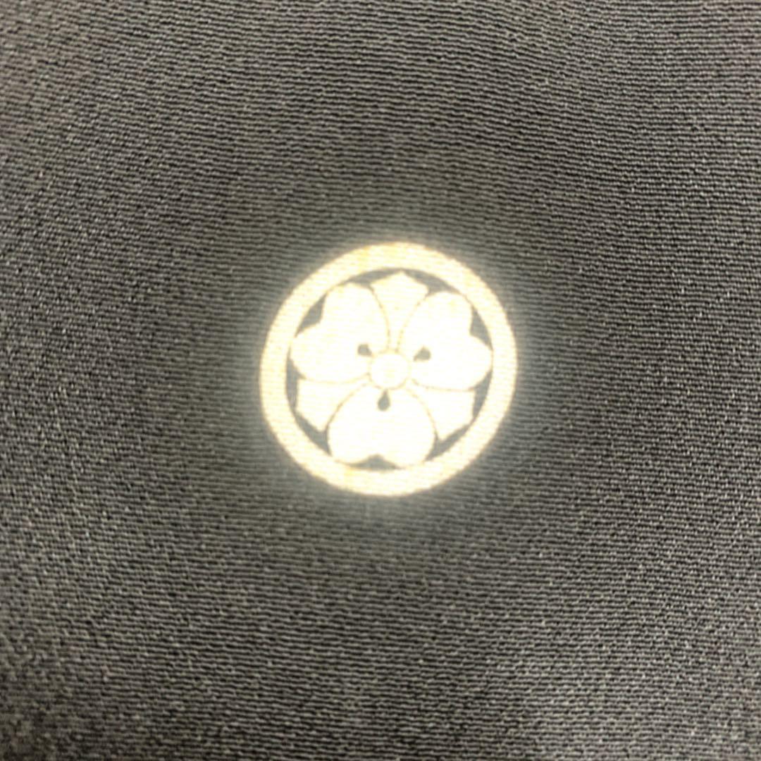 上品　正絹 黒留袖　5点フルセット 扇　袋帯　結婚式　比翼仕立て　五つ紋　末広