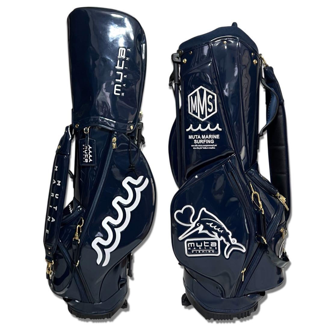 美品 限定 希少 ムータマリン スタンド キャディバッグ 刺繍 エナメル ゴルフ