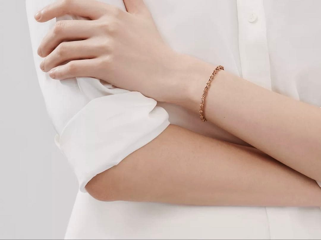 Tiffanyハードウェア　マイクロリンクブレスレット　スモール