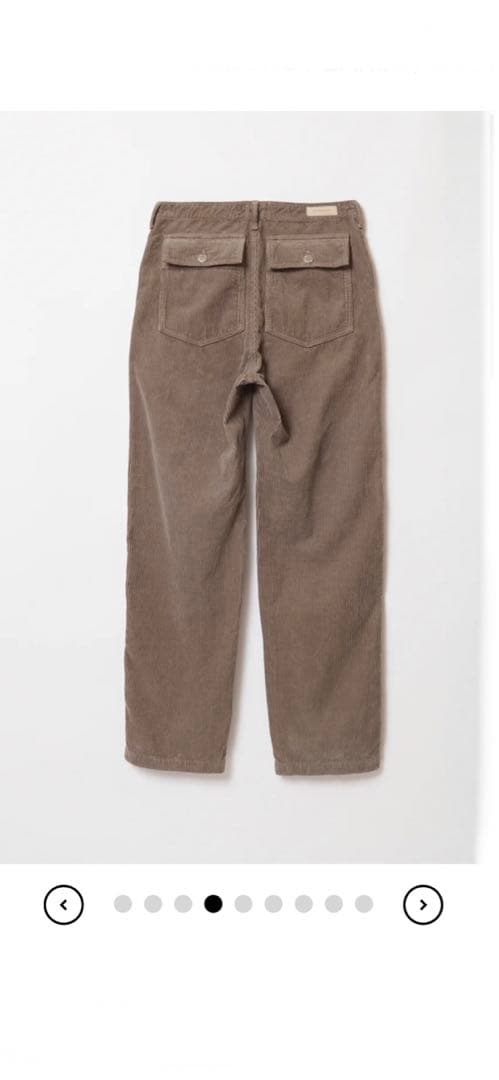 パンツ 32 SHISHIKUI CORDUROY BAKER / BROWN