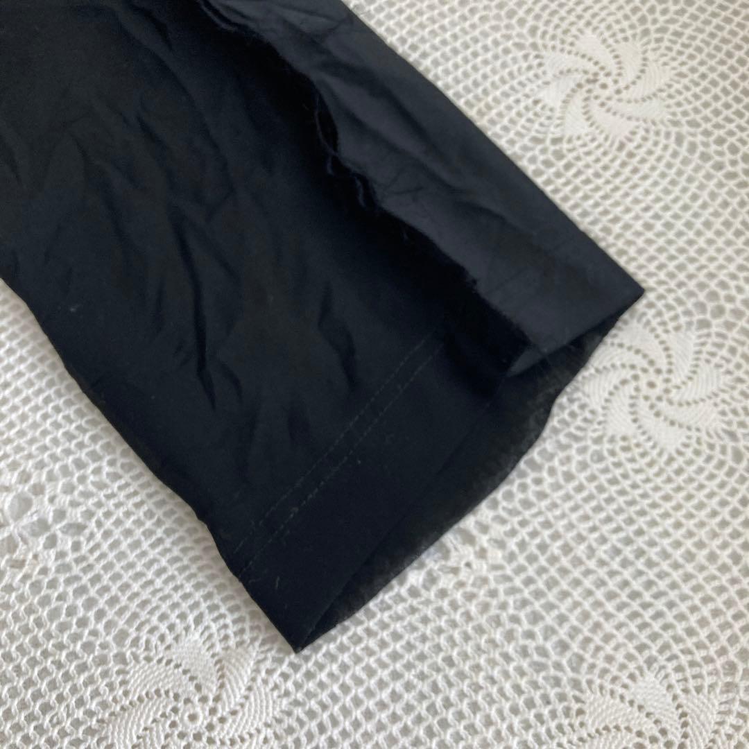 コムデギャルソン ブラック 切替 シースルー テーラードジャケット M