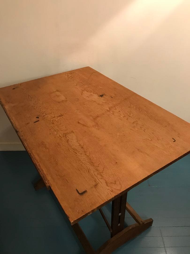 アメリカヴィンテージ木製ドラフティングテーブル　アンティーク製図台