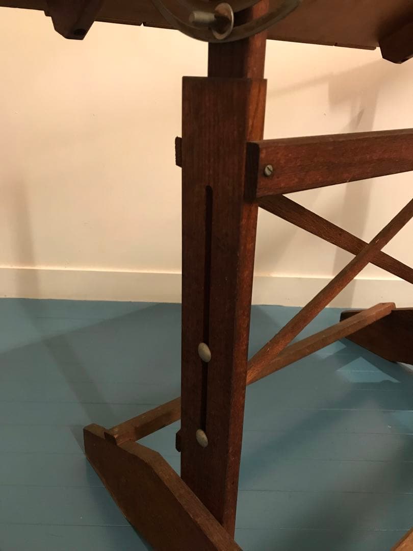 アメリカヴィンテージ木製ドラフティングテーブル　アンティーク製図台