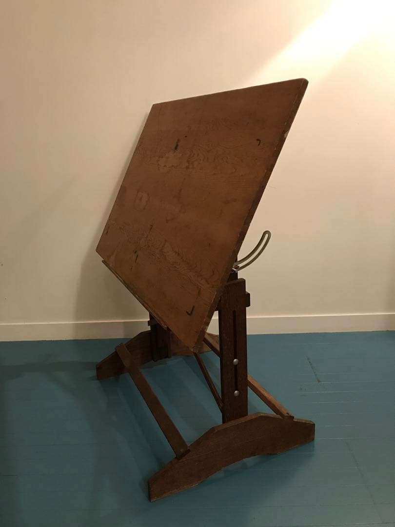 アメリカヴィンテージ木製ドラフティングテーブル　アンティーク製図台