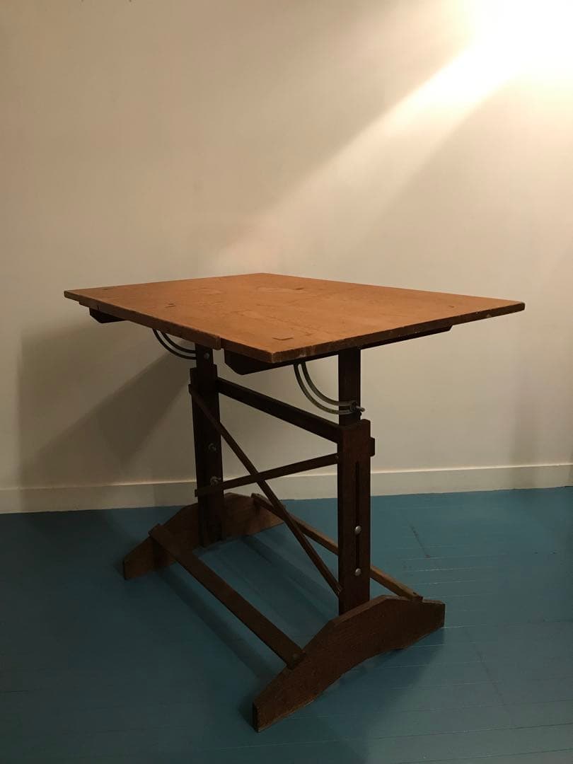 アメリカヴィンテージ木製ドラフティングテーブル　アンティーク製図台