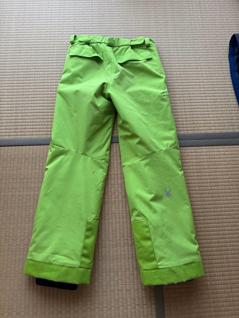 SPYDER 子ども用スキーウェア ネイビー/ライムグリーン