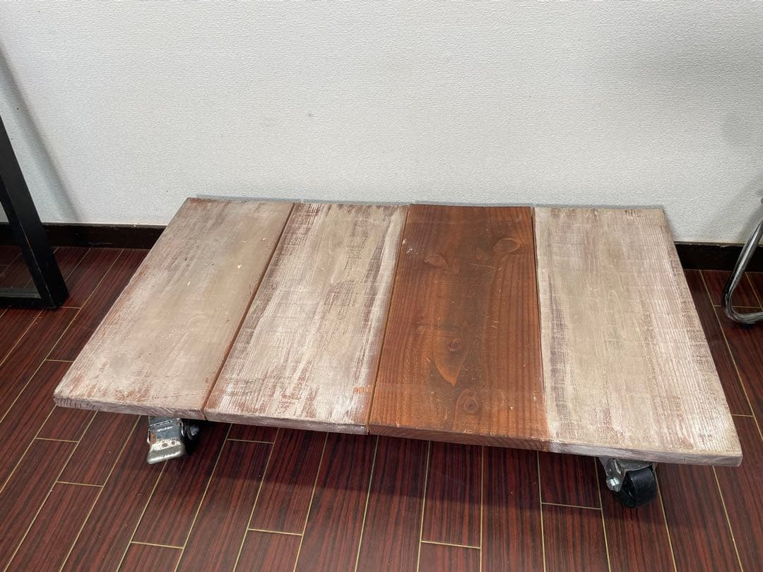 専用 ビンテージ アルミトランク トロリー センターテーブル インダストリアル