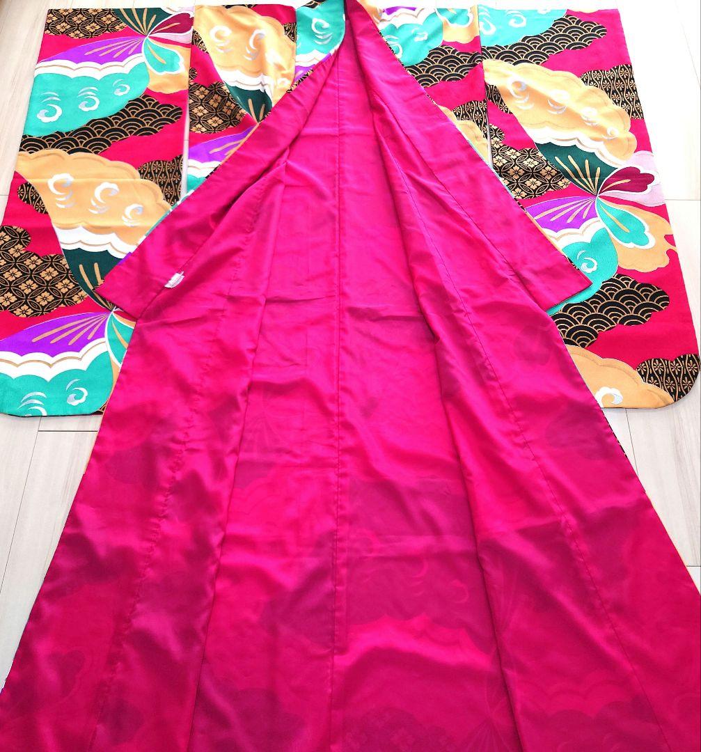 110-4ふりそでMOOE蝶に古典柄振袖