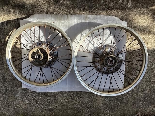 KDX125SR用　フロント、リアホイールセット