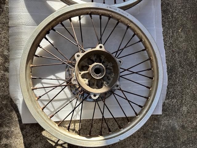 KDX125SR用　フロント、リアホイールセット