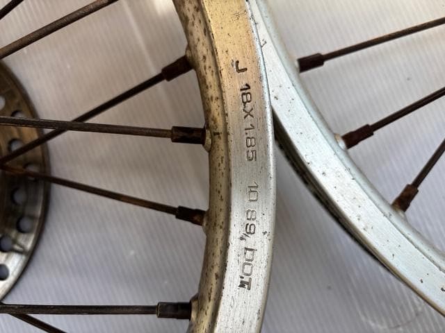 KDX125SR用　フロント、リアホイールセット