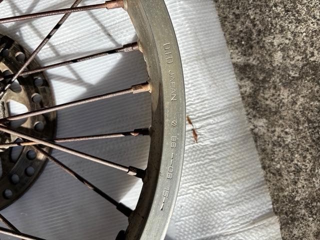 KDX125SR用　フロント、リアホイールセット