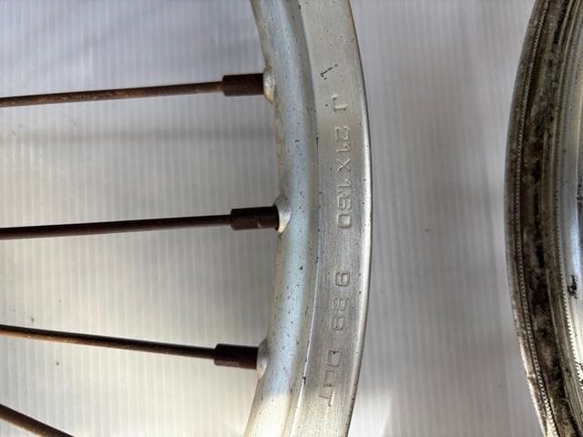 KDX125SR用　フロント、リアホイールセット