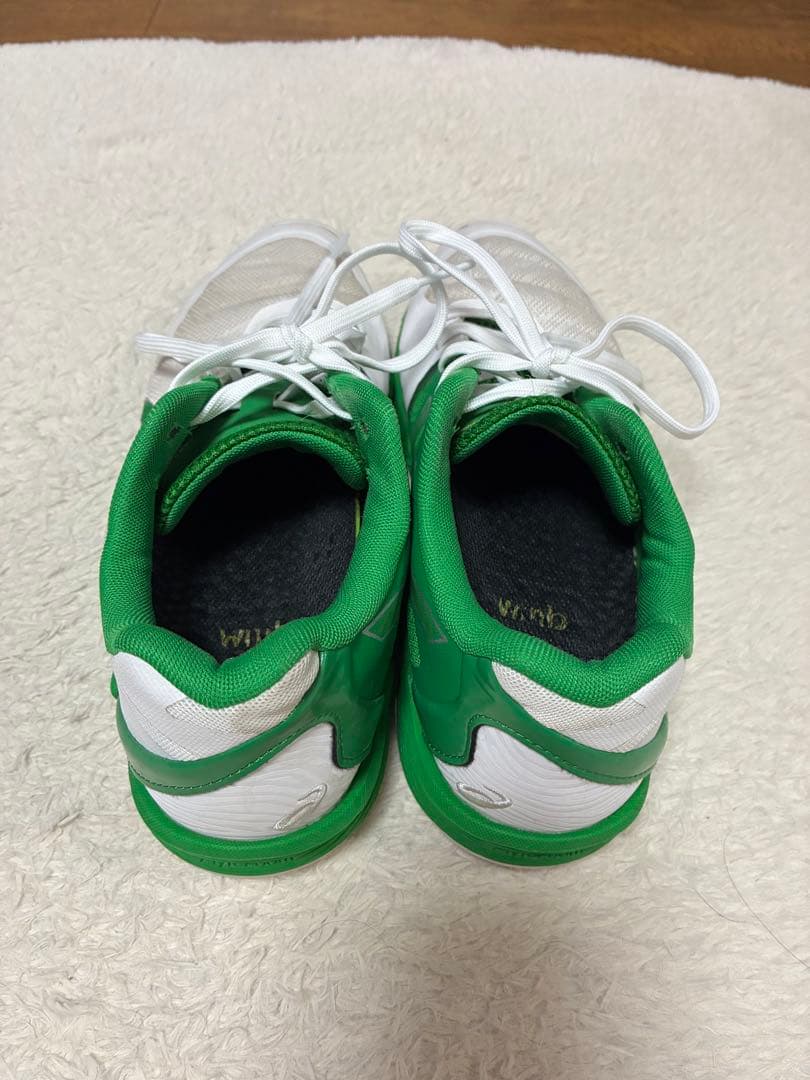 バレーボールシューズV-SWIFT FF3Sオリジナルデザイン白×緑×銀VA17