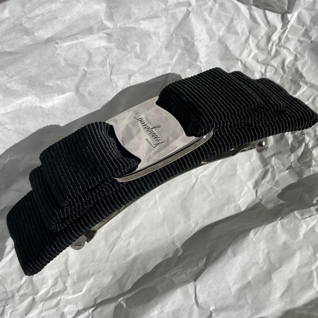 《新品》ブラック　SalvatoreFerragamoフェラガモ　ヘアバレッタ