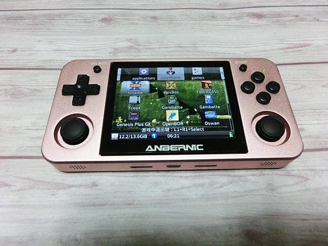 中華エミュレータ ANBERNIC RG350M ピンク