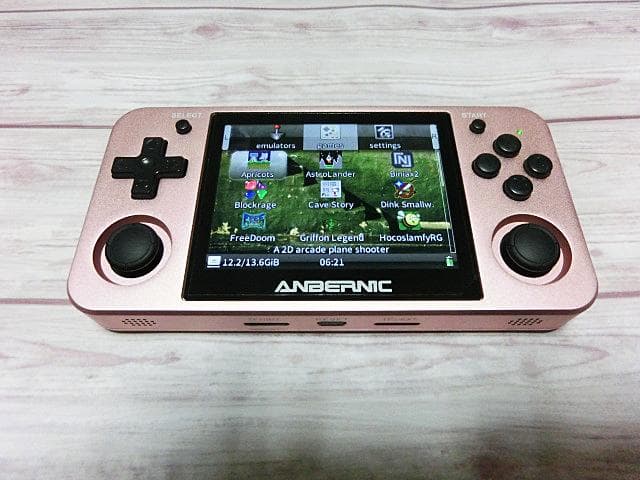 中華エミュレータ ANBERNIC RG350M ピンク