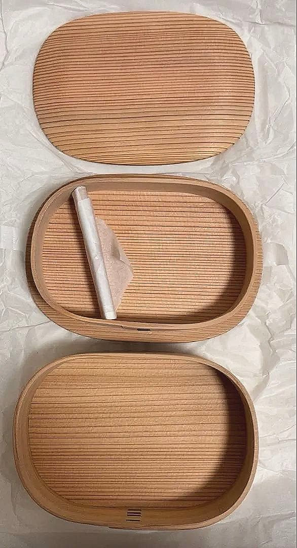 【新品未使用】柴田慶信商店　曲げわっぱ　つくし弁当箱　入れ子