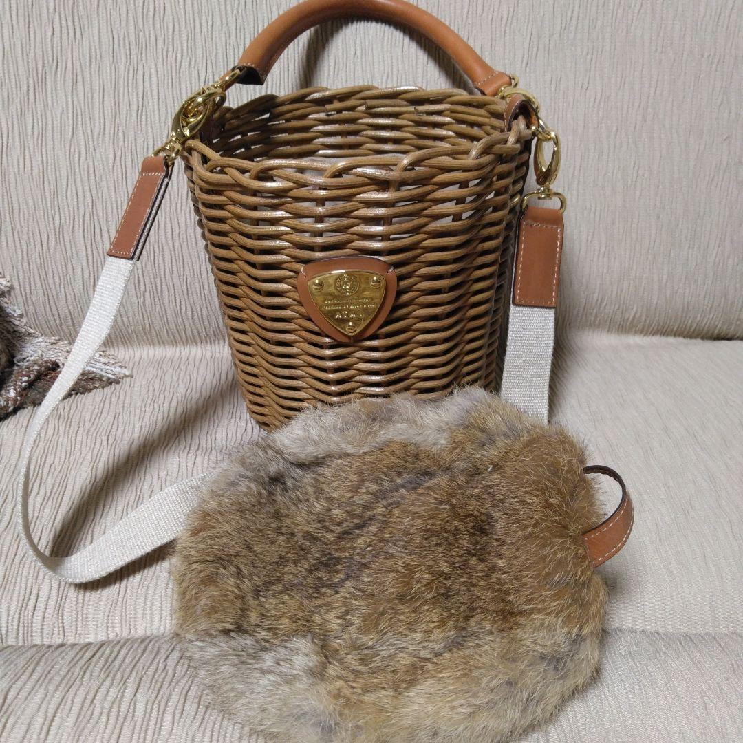 アタオ　ブリーゼ　かごバッグ　美品