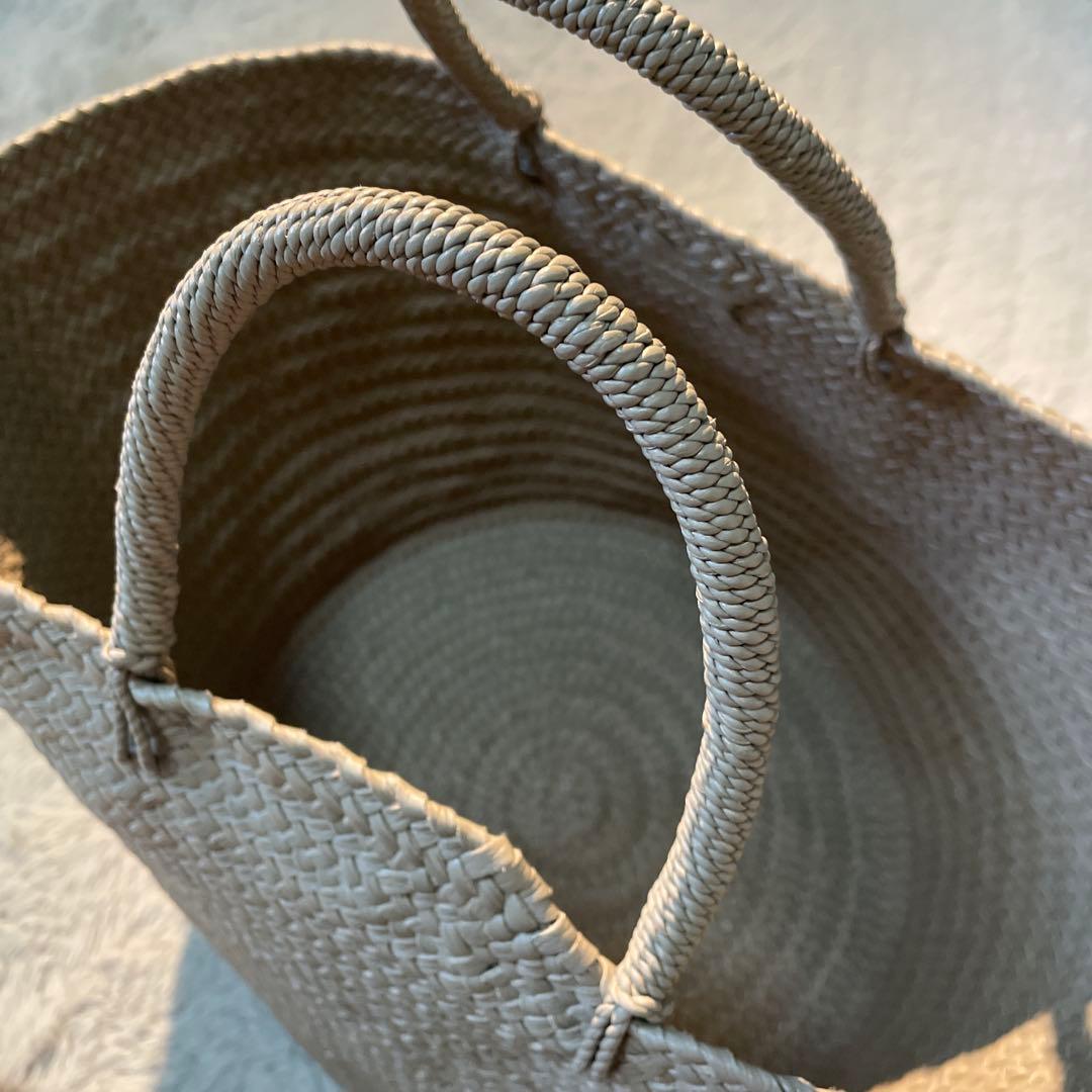 【CHINA】Aeta カウレザーバッグ　グレーベージュ　Lサイズ