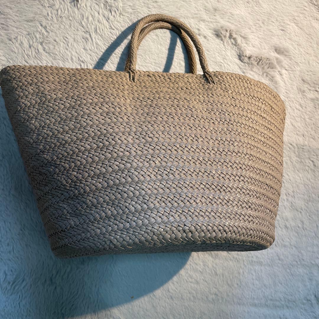 【CHINA】Aeta カウレザーバッグ　グレーベージュ　Lサイズ