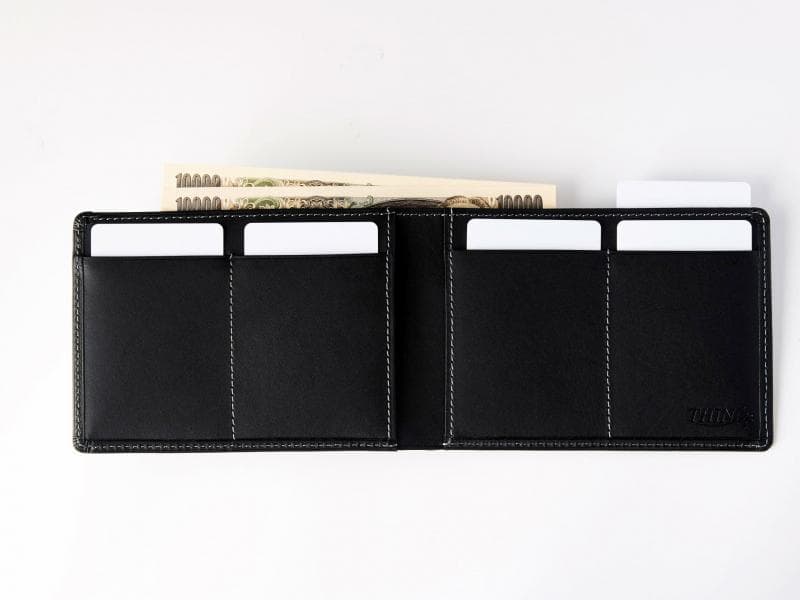 THINly SL-B-S04同型 緑系 カードをたくさん入れてもさらに薄い財布