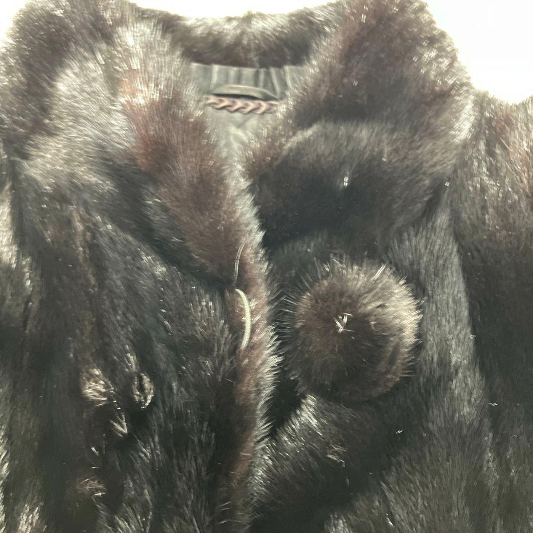 SAGA MINK コート ブラック