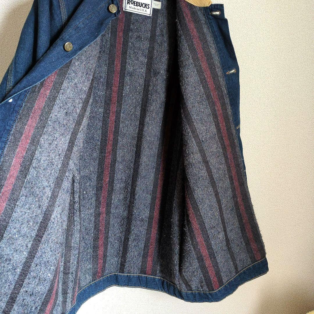 USA製 80s ROEBUCKS 裏ブランケット デニムカバーオール M