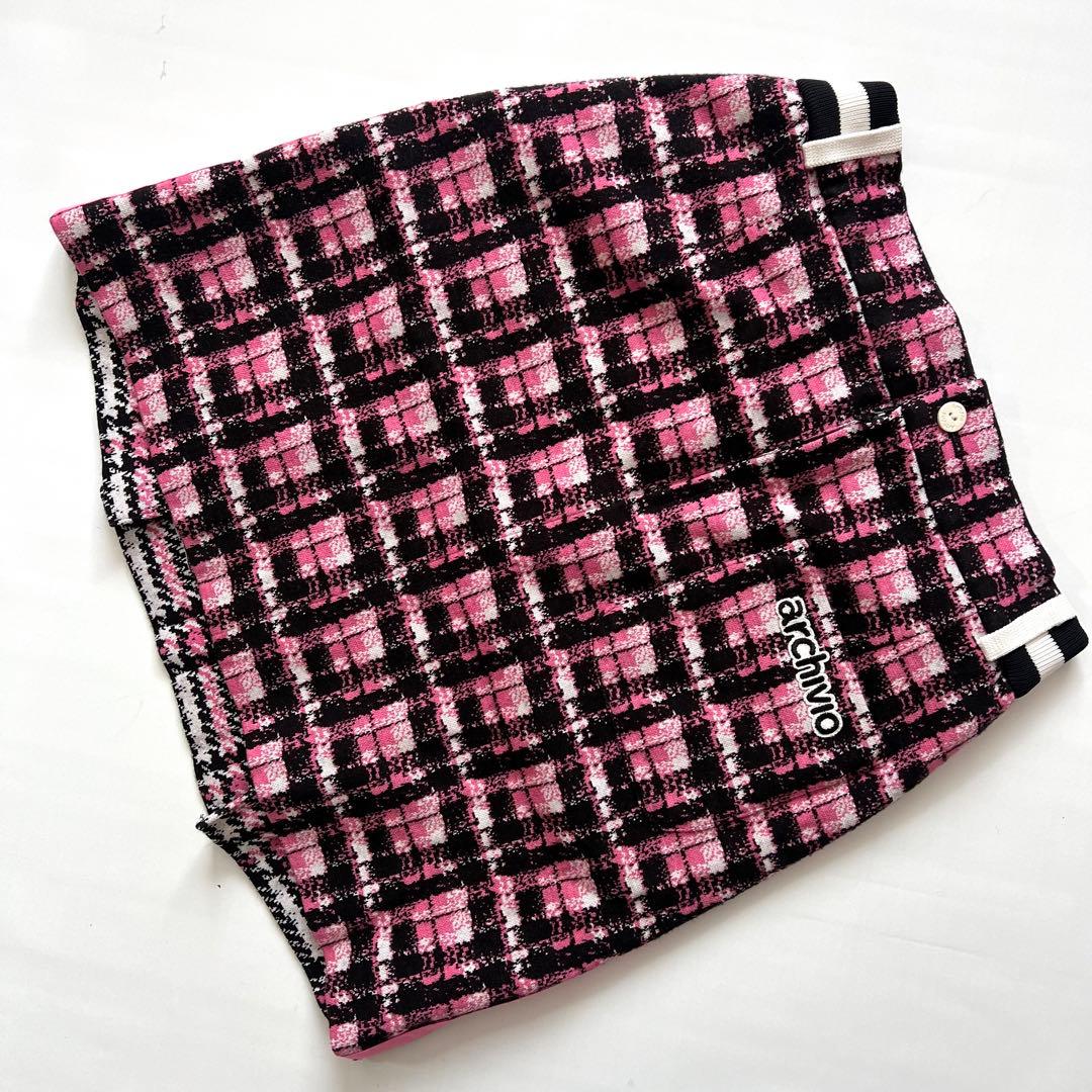 【未使用】ARCHIVIO アルチビオ　セットアップ　ニット　チェック　ゴルフ