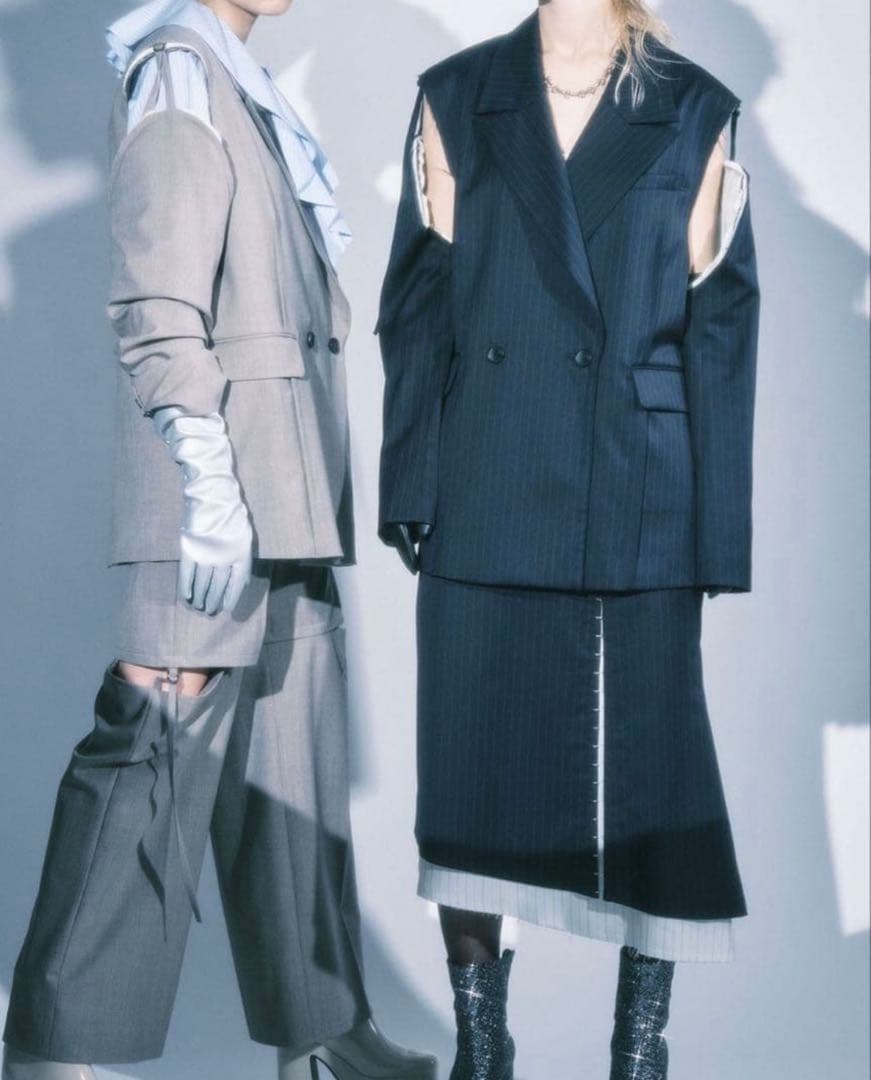 メゾンスペシャル ストライプ テーラードジャケット