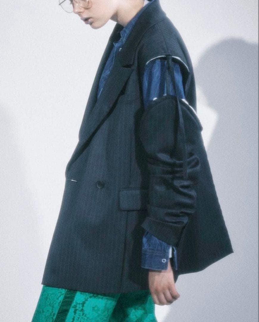 メゾンスペシャル ストライプ テーラードジャケット