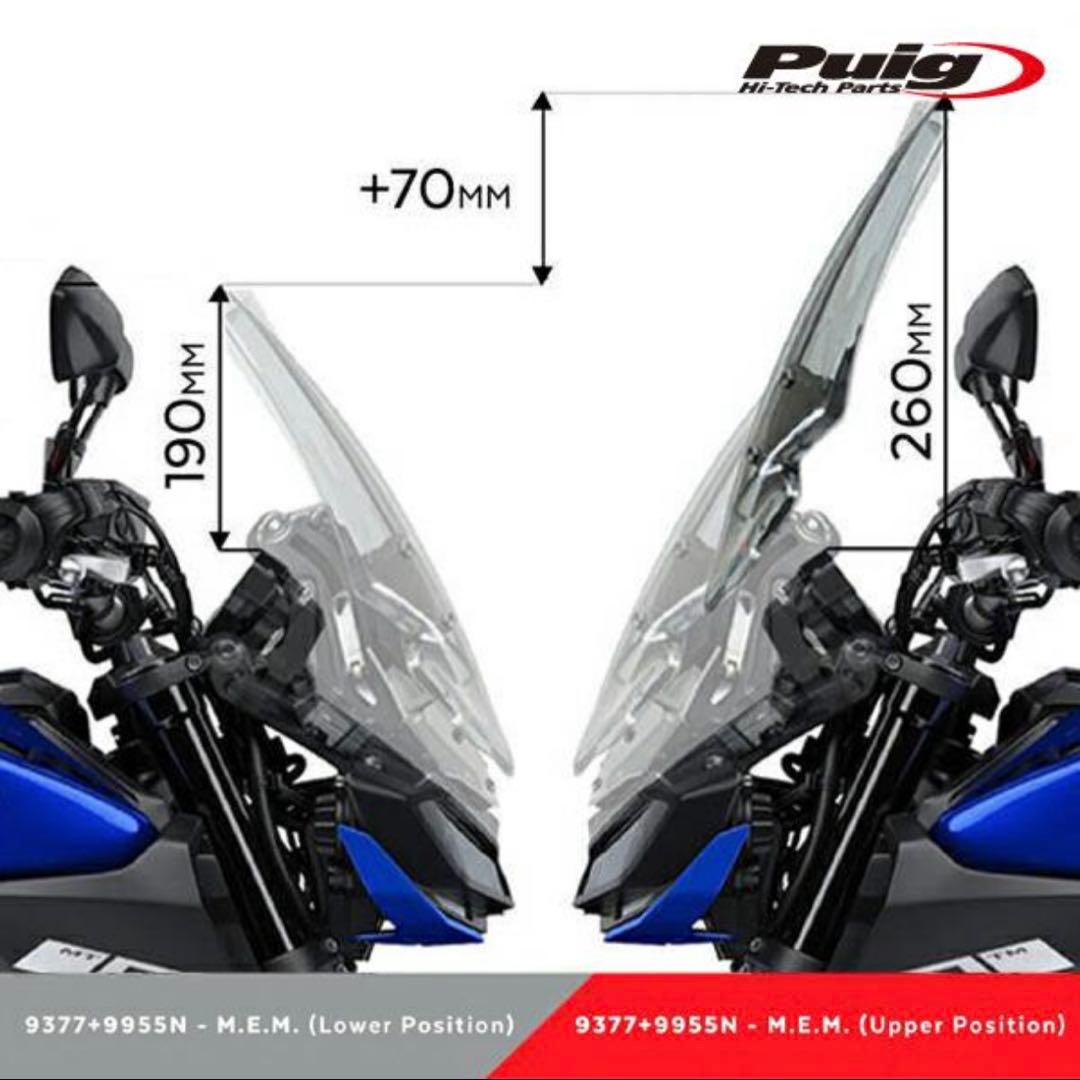 送料無料！Puig 9955N MT-09 プーチ スクリーン可動調整システム