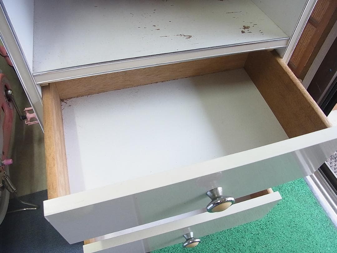 あ*ひ様 アーチ窓　レトロポップ　食器棚　飾り棚　陳列棚　傷汚れあり　昭和家具