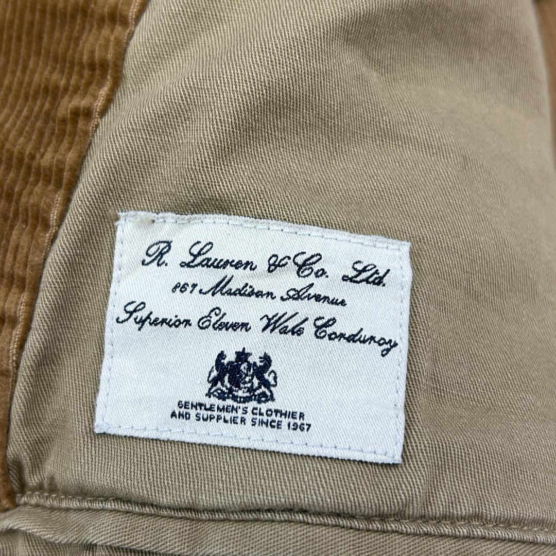 ホ*4様 ラルフローレン　エルボーパッチ　コーデュロイジャケット　古着　ライトブ