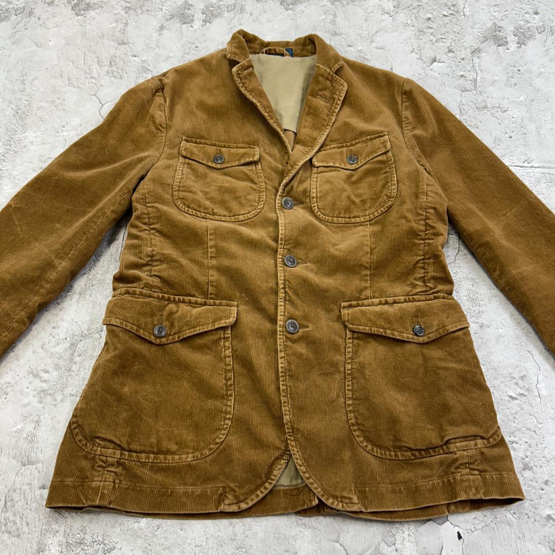 ホ*4様 ラルフローレン　エルボーパッチ　コーデュロイジャケット　古着　ライトブ