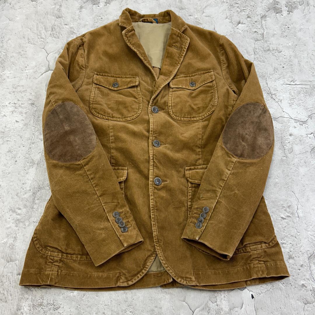 ホ*4様 ラルフローレン　エルボーパッチ　コーデュロイジャケット　古着　ライトブ