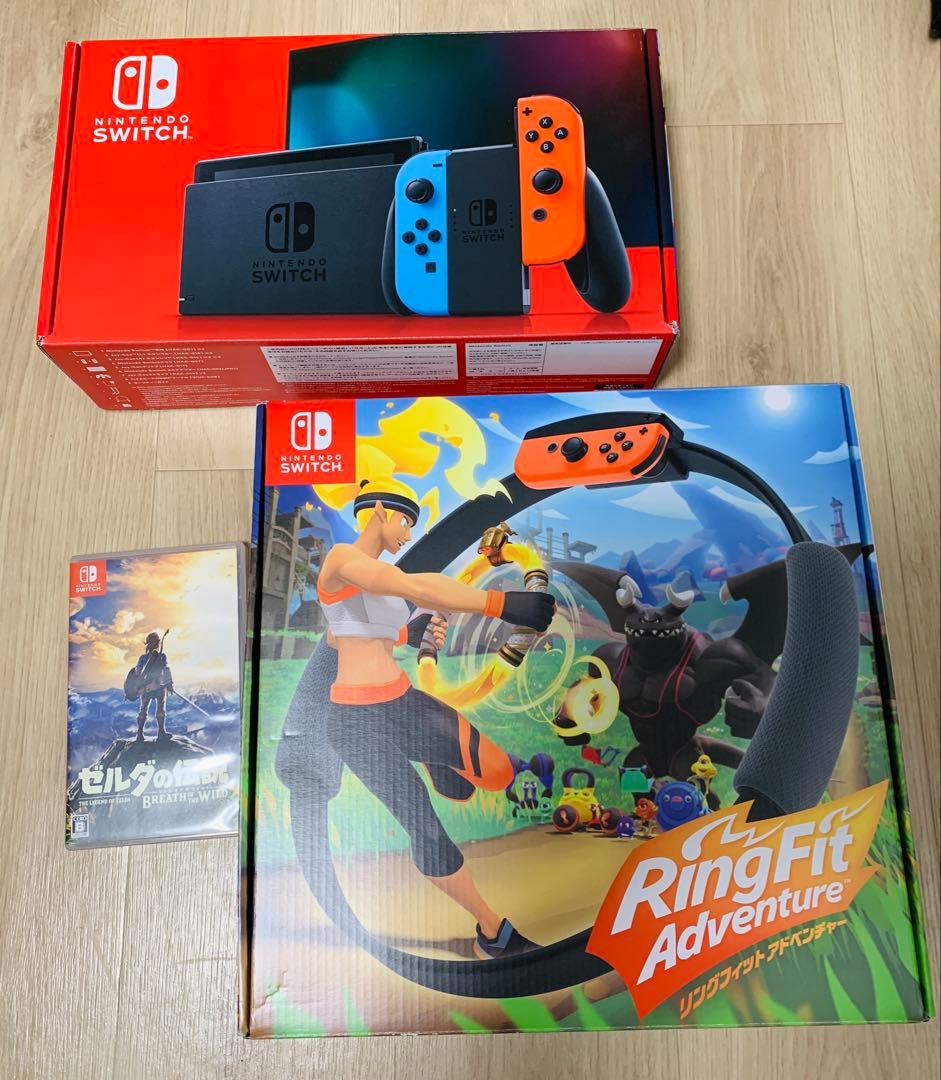 Nintendo Switch + ゼルダの伝説 ブレワイ+ リングコン セット