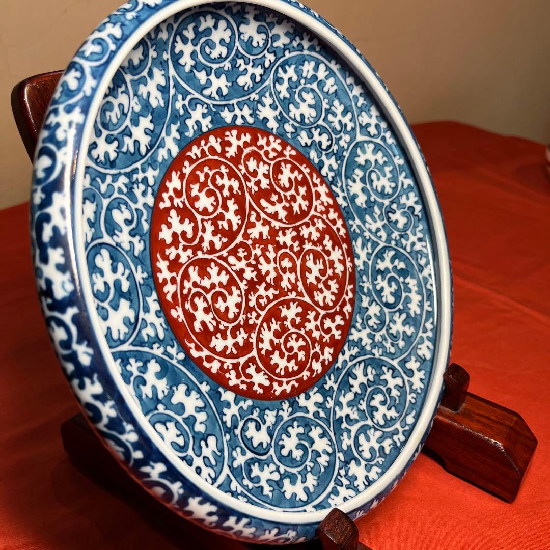 亮秀窯「蛸唐草大皿」